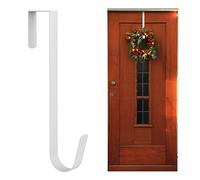 ANSIO Colgador de corona de Navidad para puerta delantera, 38 cm, para decoración de Navidad, paquete de 1, color blanco