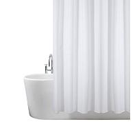 ANSIO Cortina de Ducha, 180 x 180 cm, 100% poliéster, 2 Unidades, Color Blanco