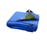ANSIO Lona Impermeable de 3 x 3 m, Lona Grande para Camping, Multiusos, con protección UV, Resistente a la Intemperie y a Las heladas, Ojales Reforzados, Color Azul y Verde