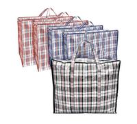 ANSIO Paquete de 5 bolsas de lavandería grandes reutilizables con cremalleras, ideales para mudanzas, ropa de casa y almacenamiento de armario (60 x 25 x 50 cm), varios colores