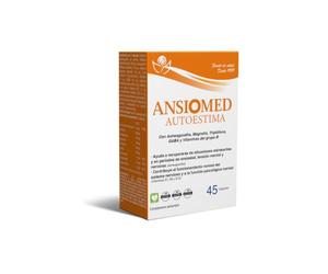 Ansiomed Autoestima 45 Cápsulas - Ayuda con el Estrés y la Ansiedad - con Ashwagandha, GABA, Triptófano, Griffonia y Magnolia
