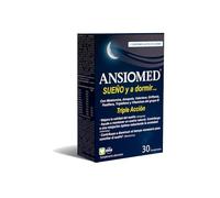 Ansiomed Sueño 30 Comprimidos - Reduce el Tiempo para Dormir, Mejora la Calidad del Sueño y Ayuda a Conciliarlo de Forma Natural - con Valeriana, Amapola, Melatonina y Griffonia