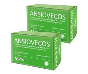 Ansiovecos con L-Triptofano | Contribuye a Regular Estrés, Ansiedad y Sueño | Contiene vitaminas B1, B6 y C, Ácido Fólico, Magnesio y Extractos de Grifonia y Rodiola | Suplemento Alimenticio