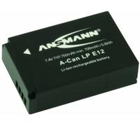 Ansmann 1400-0045 - a-can lp-e12 li-ion, batería 7,4v/750mah para cá