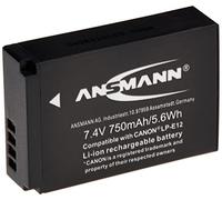 Ansmann 1400-0045 - A-Can LP-E12 Li-Ion, batería 7,4V/750mAh para cámara digital de fotos Canon