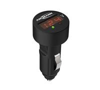 ANSMANN 1900-0019 - Power-Check, Aparato de comprobación de la Corriente para encendedores y Pruebas de 12/24V con LED, voltímetro, Pila para Coches de 12V y 24V