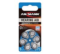 Ansmann 5013253- Pila para audífono 675 zinc aire, 1,45V PR44 AZA675, color azul