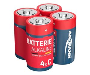 Ansmann 5015571-4X alcalina batería Baby C LR14 Pila | Celdas mono a prueba de fugas para dispositivos cotidianos como relojes despertadores o juguetes, resistente a temperaturas