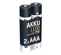 Ansmann 5035222 - Micro, tipo AAA 1100mAh pila altamente capacitiva profesional/multiuso, foto digital, 2 unidades