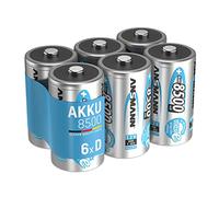 ANSMANN 5035362 maxE 8500 mAh Mono D precargado batería de Muy Poca Descarga 6 Pack