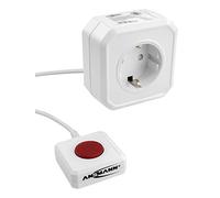 ANSMANN AES3.2 Zerowatt - Enchufe de Ahorro de energía (autoaprendizaje, Apagado en Espera, programable para PC, TV, Barra de Sonido, Consola, etc., 1 Unidad)