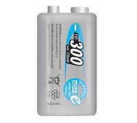 Ansmann Batería Recargable NiMH 9V PP3, Baja Autodescarga, 300mAh