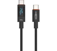 Ansmann Cable de carga de 120 cm USB tipo C para una carga rápida de smartphone, tableta, ordenador portátil, etc. con hasta 140 W de potencia de salida, oficina en