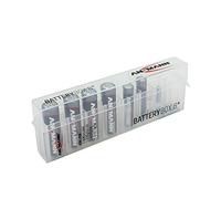 Ansmann Caja organizadora para pilas AA y AAA - Estuche para guardar baterías de diversos tamaños - Portapilas ideal para protección - Transparente