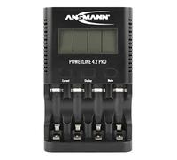 Ansmann Cargador de batería para 4 pilas AA/AAA NiMH - Cargador con 5 programas de carga: carga, descarga, prueba, reresh, carga rápida + cargador USB - Cargador de batería Powerline 4.2 Pro