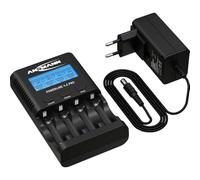 Ansmann Cargador de batería para 4 pilas AA/AAA NiMH - Cargador con 5 programas de carga: carga, descarga, prueba, reresh, carga rápida + cargador USB - Cargador de batería Powerline 4.2 Pro
