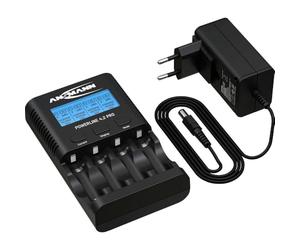 Ansmann Cargador de batería para 4 pilas AA/AAA NiMH - Cargador con 5 programas de carga: carga, descarga, prueba, reresh, carga rápida + cargador USB - Cargador de batería Powerline 4.2 Pro