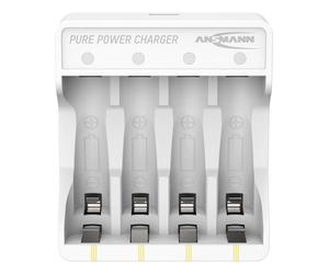 ANSMANN Cargador de Litio Pure Power Módulo de Carga, Especialmente desarrollado para Las baterías ANSMANN Pure Power de Iones de Litio de 1,5 V, Incluye Cable de Carga USB-C e indicador LED