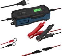 ANSMANN Cargador Inteligente de 10 Pasos 6 V 12 V/6 A con Pantalla LCD para baterías Plomo-Acido, Plomo-Gel y Plomo-Lies, así como baterías de 12 V LiFePo4 para Coche, Moto y Furgoneta