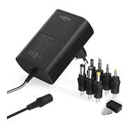 ANSMANN Cargador universal APS 1500 para aparatos electrónicos - Potencia de 3 a 12V, 18W - Con 7 conectores de recambio - Fuente de alimentación