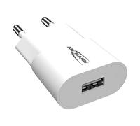 Ansmann Caricabatterie USB a 1 Porta da 5 W, con controllo intelligente di ricarica per Smartphone, Tablet, GoPro, e-Book, ECC. Bianco
