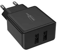 Ansmann Cargador USB 2 puertos 12W - Control inteligente para Smartphone, Tablet, GoPro, e-Book