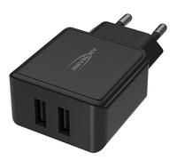 ANSMANN Caricatore USB a 2 Porte da 12 W, con controllo intelligente di ricarica per Smartphone, Tablet, GoPro, e-Book, ECC.
