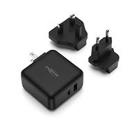 ANSMANN Caricatore USB da viaggio 30W Carica rapida Adattatore universale da viaggio Spina da viaggio con 1x Porta USB A + 1x USB C e Spine intercambiabili per adattatore USA UK Europa