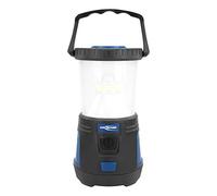 ANSMANN CL600B - Lámpara LED para camping (600 lúmenes, ángulo de haz de 360°, intensidad regulable, IPX4, 3 modos de iluminación (blanco, rojo, parpadeo rojo), funciona con pilas)