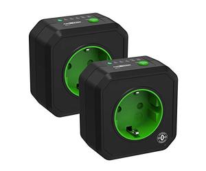 ANSMANN Enchufe con Temporizador AES1 / Enchufe de bajo Consumo con Temporizador para electrodomésticos: Ventilador de calefacción, cafetera, Lavadora, etc. / Tiempo de Funcionamiento Ajustable