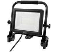 ANSMANN Foco LED de construcción, con cable y enchufe de protección, resistente y muy brillante, hasta 5400 lúmenes, foco de trabajo con reproducción de color verdadero, color negro