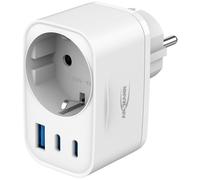 ANSMANN Adaptador de Enchufe de 20 W, 2 Puertos USB C y 1 Cargador USB A de Doble Puerto con Carga rápida Power Delivery, 3 Puertos, Compacto para teléfono móvil y Tableta