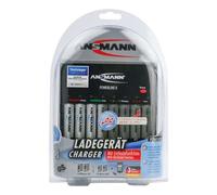 ANSMANN Cargador de pilas recargables Powerline 8 - Cargador universal con 8 ranuras - Estación de carga rápida para AA AAA y con puerto USB