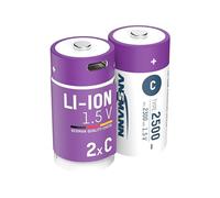 Ansmann LR15 USB-C Baby - Batería de ion de litio (2500 mAh, 1,5 V, 2 unidades)
