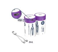 Ansmann LR20 USB-C Pilas recargables LR20 (D) Li-Ion 6000 mAh 1.5 V 2 ud(s)