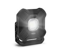 ANSMANN - Luz de trabajo, potente luz LED de taller con 5 modos de luz de hasta 2000 lúmenes, montaje magnético, ganchos para colgar, batería integrada y función de banco de energía, recargable a