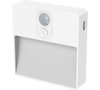 ANSMANN luz nocturna con sensor de movimiento e imán de fijación, 4 niveles de luz blanca cálida, rosa, verde, azul, recargable por cable USB C, luz nocturna para niños y bebés