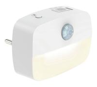 ANSMANN Luz nocturna con sensor de movimiento y función crepuscular, enchufe LED, seguridad infantil y función de ahorro de energía, 3 niveles de brillo