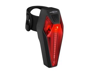 ANSMANN Luz Trasera para Bicicleta homologada por StVZO, con luz de Freno Cuando se acciona el Freno de la Bicicleta, Fuerte ángulo de Haz de 220°, protección IPX5 contra el Agua, hasta 3,5 Horas de