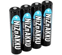 ANSMANN Micro NiZn Baterías AAA, 1,6V, 900mWh, 4 Pilas Recargables