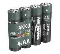ANSMANN Mignon AA LR06 - Batería Recargable para cámara de Caza (2100 mAh, 1,2 V, NI-MH, 4 Unidades, para cámara de Vida Silvestre, observación de Animales, visión Nocturna, batería de Repuesto