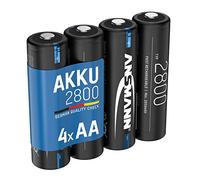 ANSMANN Mignon - Pilas AA Recargables (NiMH, Tipo 2800, 1,2 V, Alta Capacidad, mín. 2650 mAh, para Altas Necesidades de energía, por Ejemplo, Linterna, Controlador, cámara, Flash fotográfico,