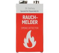 ANSMANN Pack de 1 pilas de litio de 9V cuadradas - Especiales para detectores de humo y otras alarmas - De larga duración y calidad - Sin mercurio