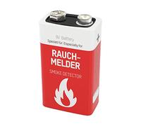 ANSMANN Pack de 1 pilas de litio de 9V cuadradas - Especiales para detectores de humo y otras alarmas - De larga duración y calidad - Sin mercurio