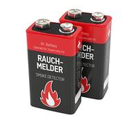 ANSMANN Pack de 2 pilas Longlife petaca de 9V alcalinas - Especiales para detectores de humo y otras alarmas - Larga duración - 7 años de almacenaje