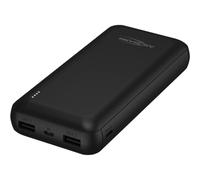 ANSMANN Batería externa de 20000 mAh, 2 puertos con indicador de estado LED, batería externa de 2,1 A, cargador portátil compatible con Apple iPhone, iPad, Samsung, Huawei, Xiaomi, etc