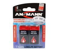 Ansmann pila alcalina bloque de 9 V, blíster de 2 para detectores de humo