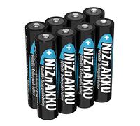 ANSMANN Pilas AAA de níquel-zinc, 1,6 V, 550 mAh (900 mWh), 8 pilas micro NiZn/Ni-Zn AAA recargables AAA - Repuesto para pilas desechables de 1,5 V en paquete ahorro de 8 unidades