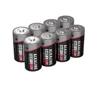 Ansmann Pilas Baby C (LR14) 8 Unidades 1,5 V - Pilas alcalinas duraderas y a Prueba de Fugas, Ideal para Juguetes, Linterna LED, Radio, construcción de Modelos, Megafone UVM, 5015571-01, Negro