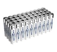 ANSMANN Pilas Desechables AAA [Pack de 40] - Lote de Pilas alcalinas de Larga duración Micro Triple A para linternas, mandos a Distancia, despertadores, Relojes de Pared, Color Blanco